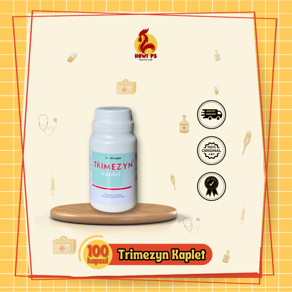 Trimezyn Kaplet Obat Unggas dan Babi 50 100 Kapsul