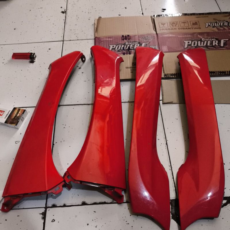 list sambungan cover body samping depan dan bawah pijakan honda genio kiri kanan