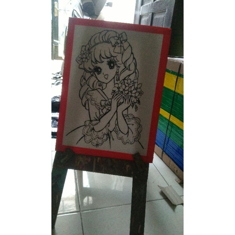 

sterofoam lukis ukuran 30×40cm pakai list gambar random harga grosir.