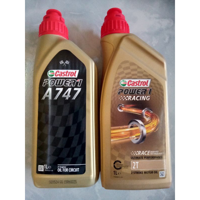 oli samping 2T castrol power 1 racing dan A747 repack 100ml 250ml