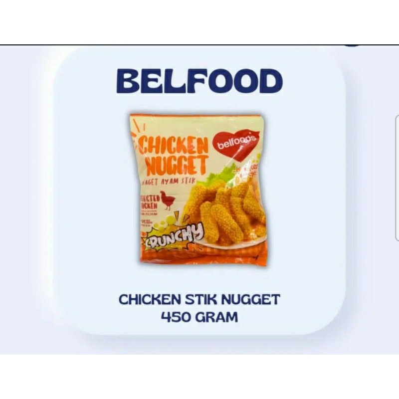 

Belfood Chicken Stick Nugget 450gram