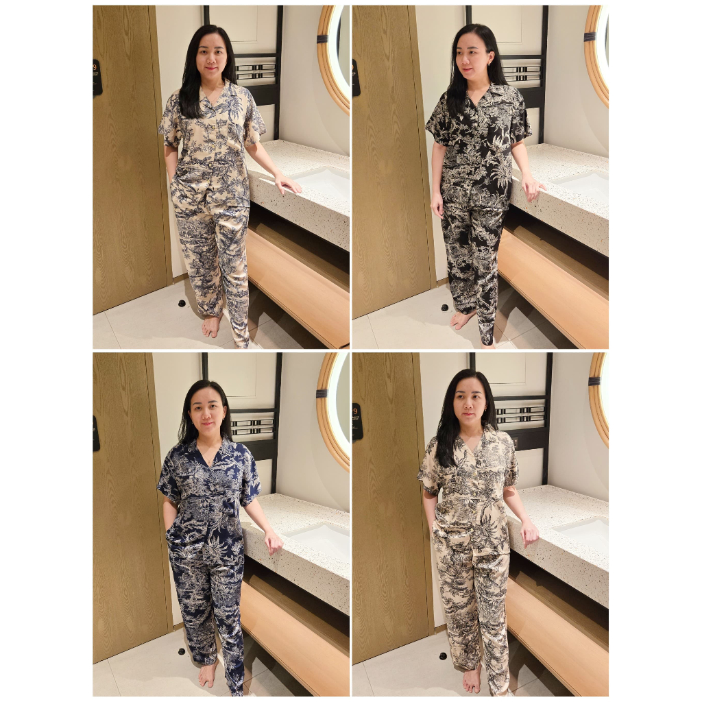 Baju Tidur Piyama DIOR Setelan One Set Rayon Premium Celana Panjang / Baju Tidur Rayon Premium Busui