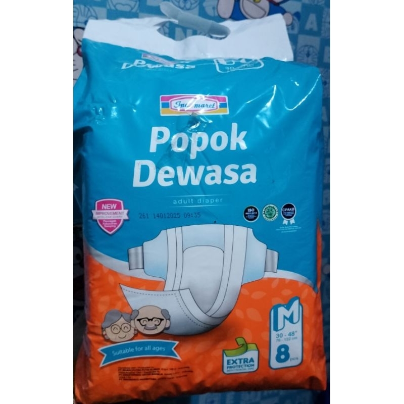 Popok Dewasa Indomaret ukuran M isi 8