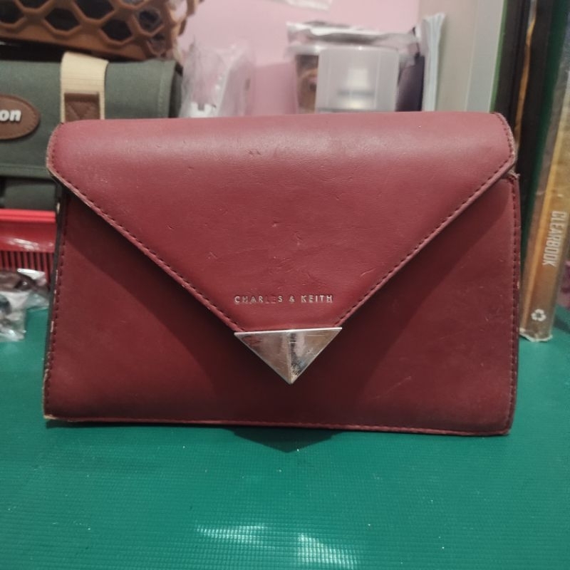 [PRELOVED] Tas Charles and Keith merah lucu murah