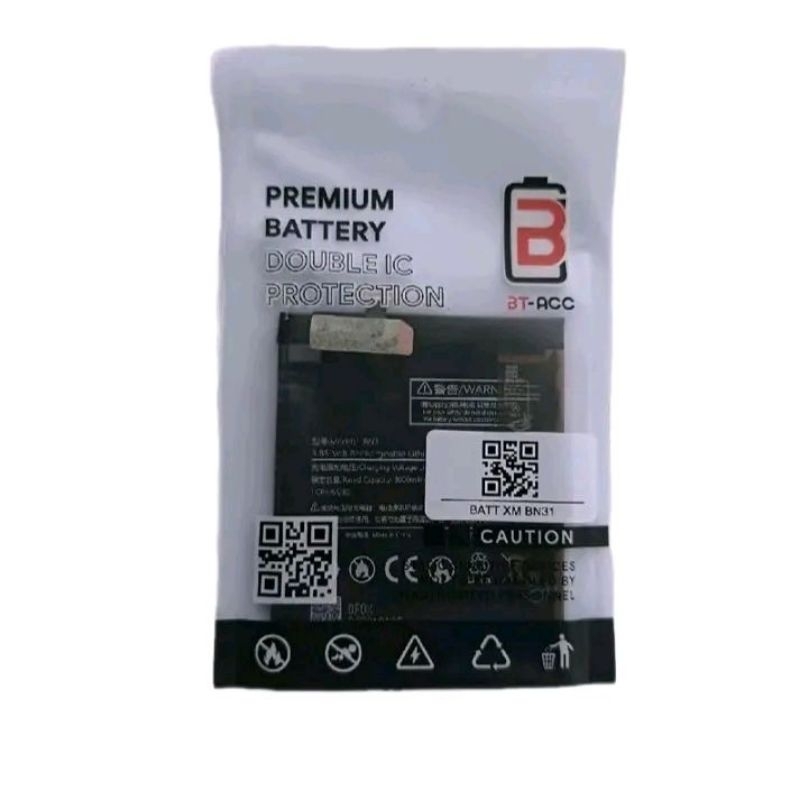 Baterai Xomi Redmi Not 5/Note 5 Prime / Mi A1 /Mi 5X/Redmi S2/Y2 BT-ACC BN31  Premium Bergaransi ORI
