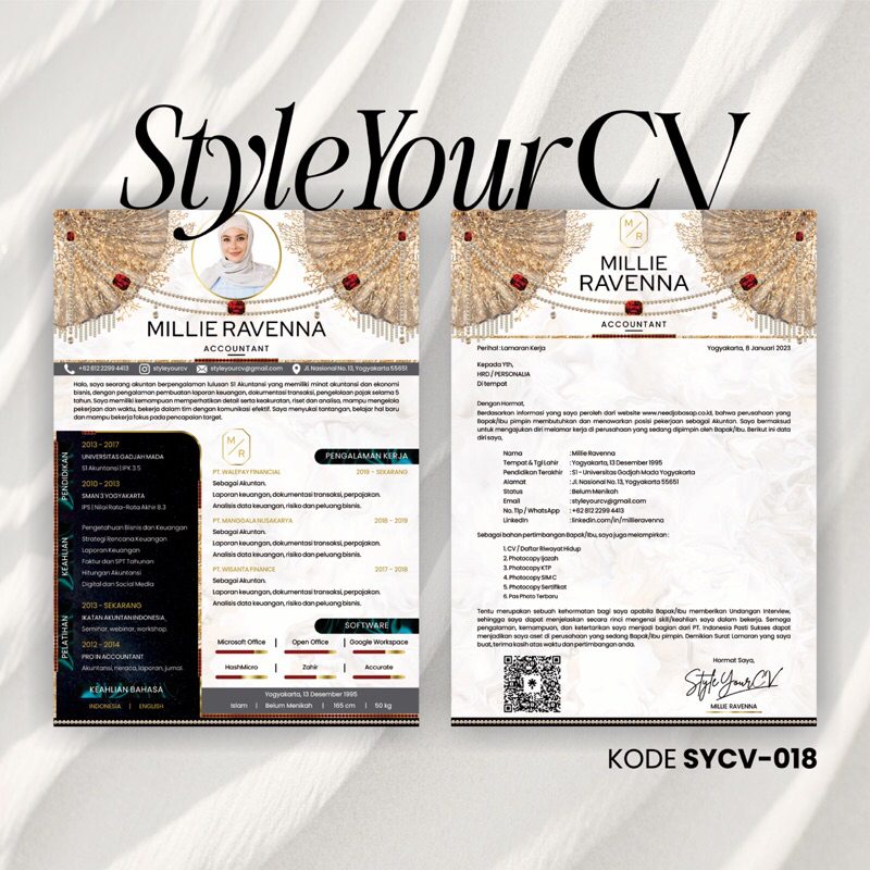 

BELI 1 CV & Surat Lamaran Digital KODE SYCV-018