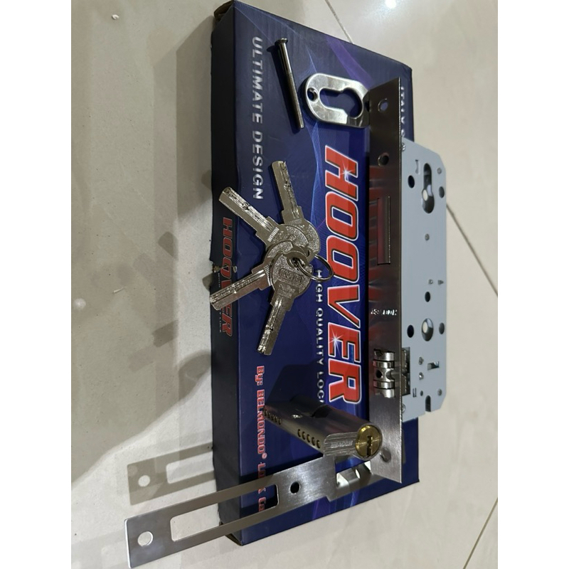 BODY KUNCI PINTU PELOR PINTU BUKA DUA HOOVER STAINLESS STEEL 40MM 40mm