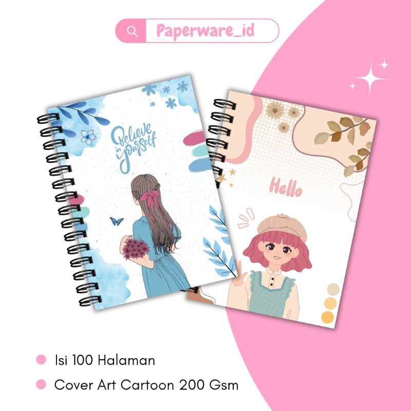 

buku diary a5 / notebook tema aesthetic a5 / buku diary aesthetic
