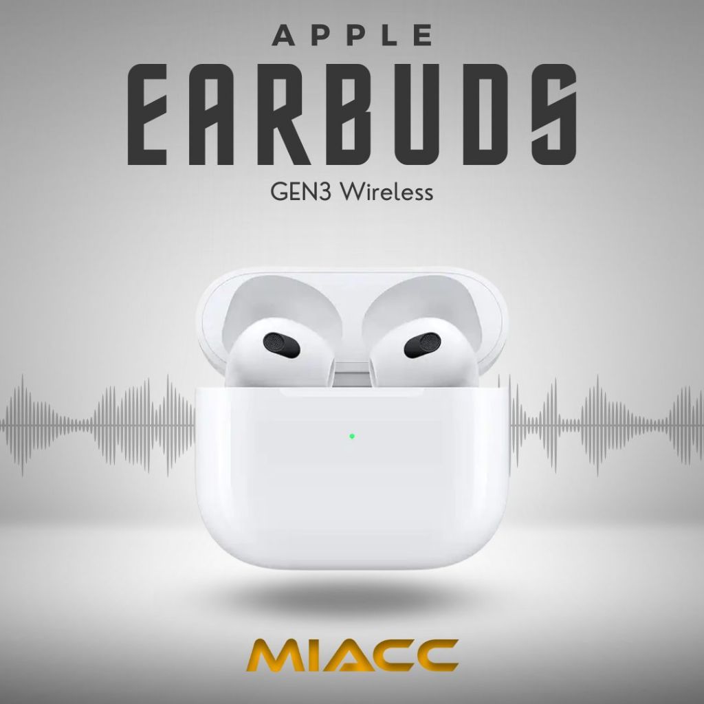 Headset MiPods Gen 3 1:1 With Pop Up Animation Earphone Bluetooth Support Wireless Charging Case