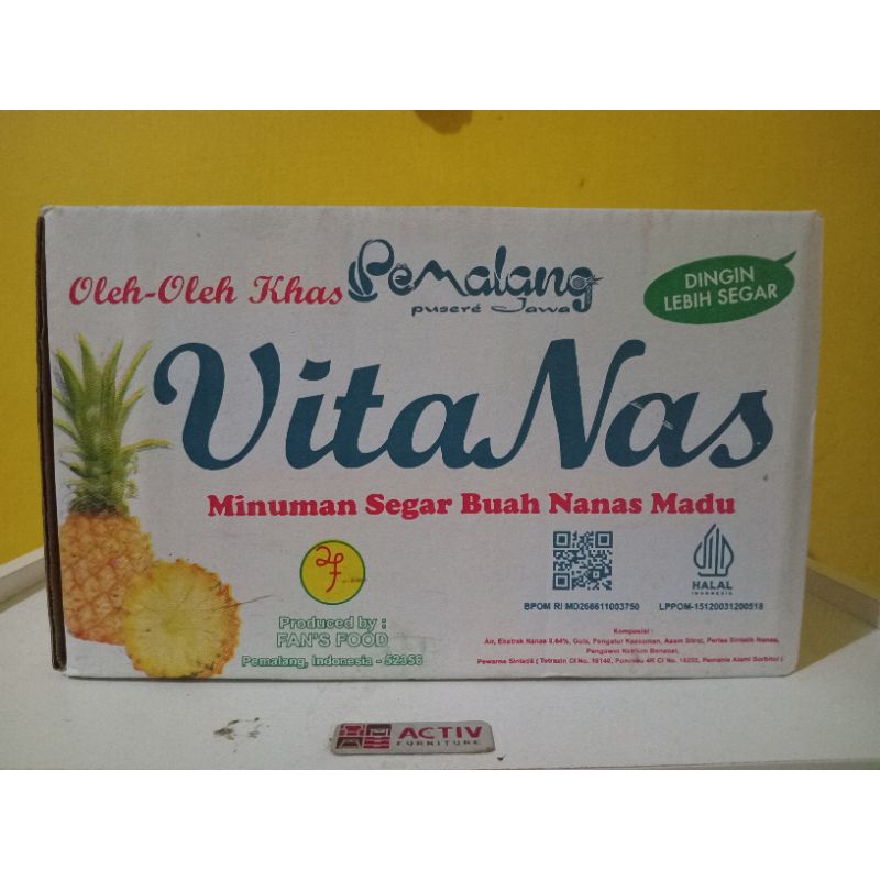 

Vitanas 120ml - Minuman Buah Nanas Madu Oleh Oleh Khas Pemalang
