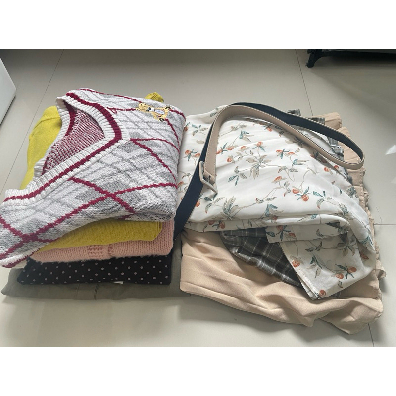 baju hush puppies kemeja rok dress vest cardigan korea knit