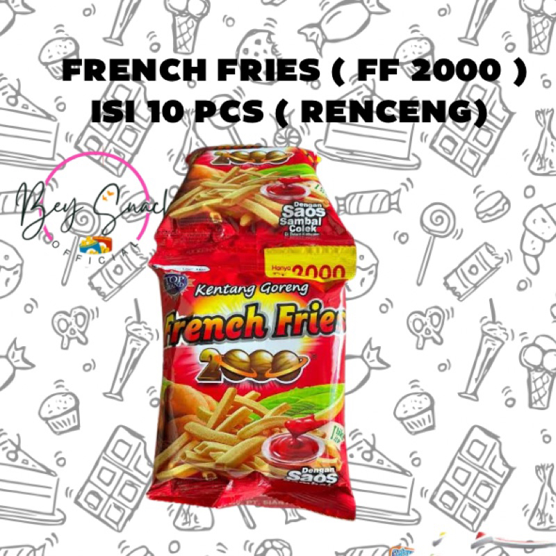 

SNACK FRENCH FRIES 2000 / KENTANG GORENG (RENCENG) - ISI 10 PCS