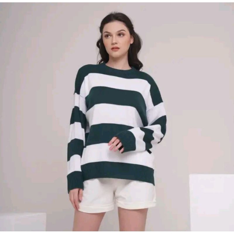 Eira Sweater Rajut Wanita Baju Oversize Knitwear Lengan Panjang