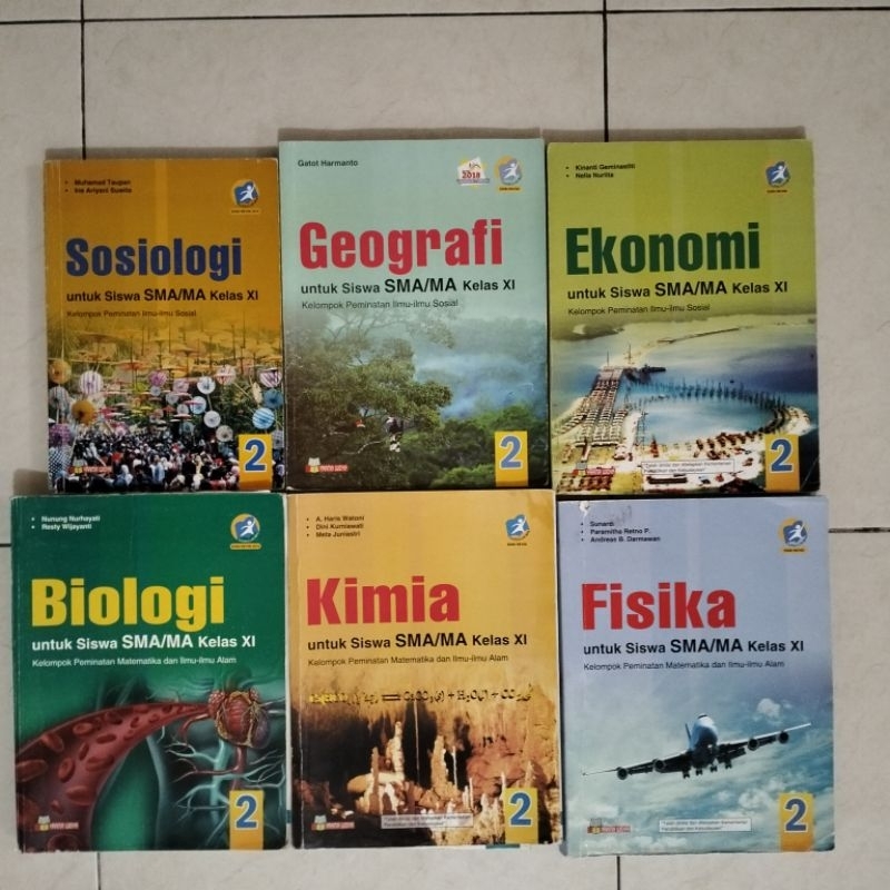 BUKU PAKET KELAS 11/XI SMA (Sosiologi, Geografi, Ekonomi, Biologi, Fisika, Kimia) Yrama Widya, Kurik