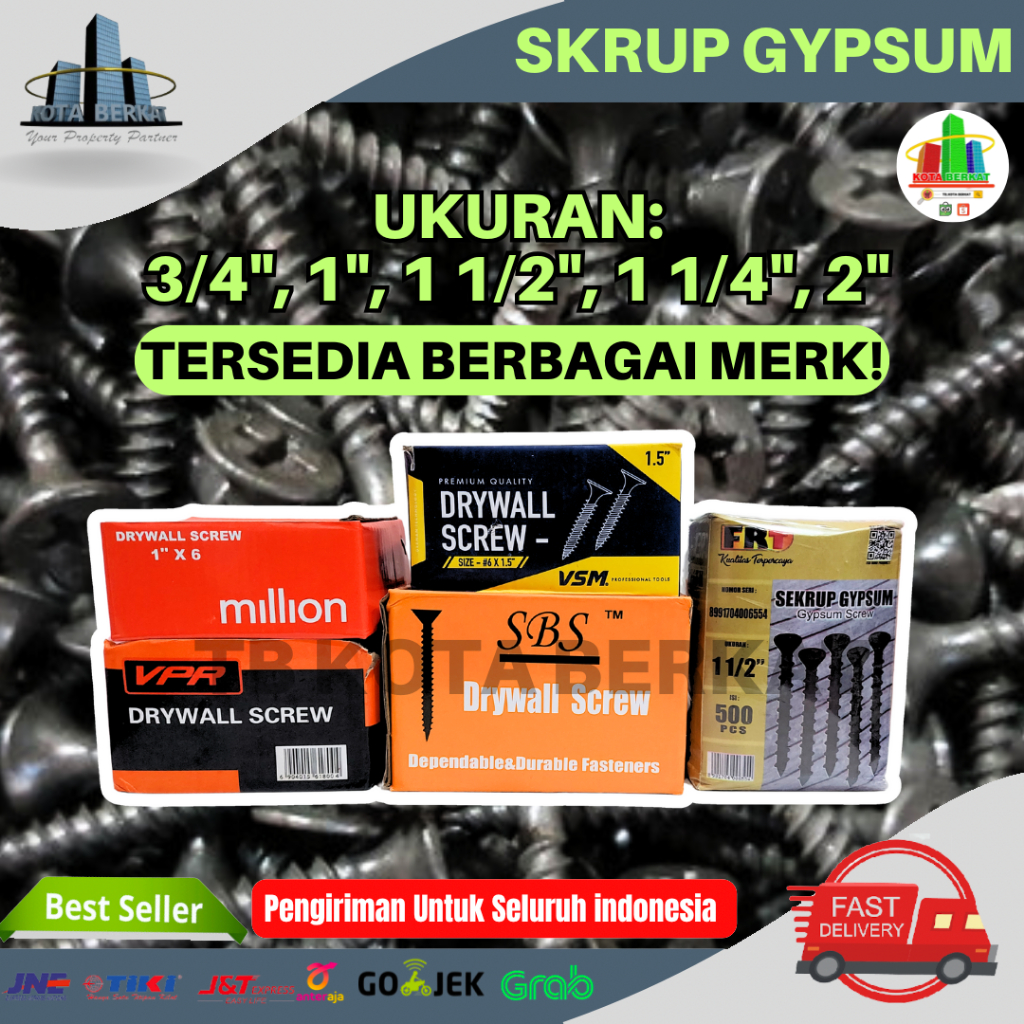 SKRUP GYPSUM / SEKRUP GYPSUM / DRYWALL SCREW
