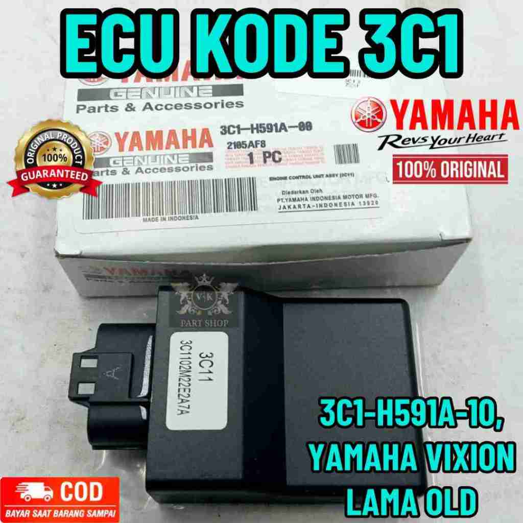 Original ASLI ECU KODE-3C1 ORI Yamaha Vixion Lama Old KUALITAS 100% ORI Genine Yamaha Japan ASLI ORI