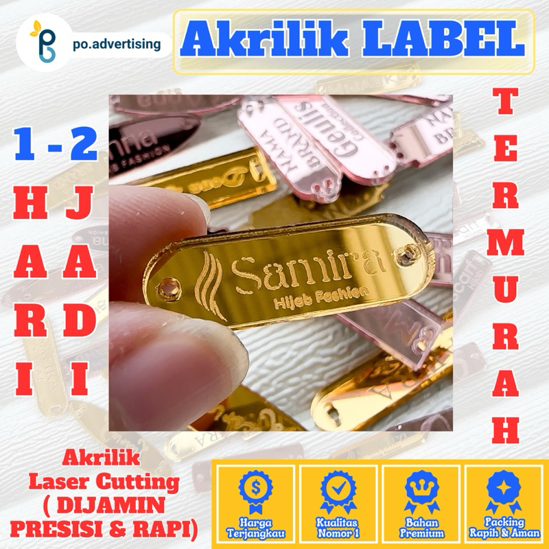 Custom Akrilik Hijab/ Label Hijab/ Label Akrilik
