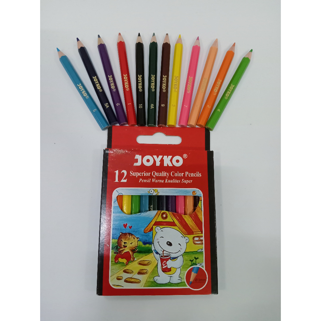 

PENSIL WARNA JOYKO 12W PENDEK CP S-12