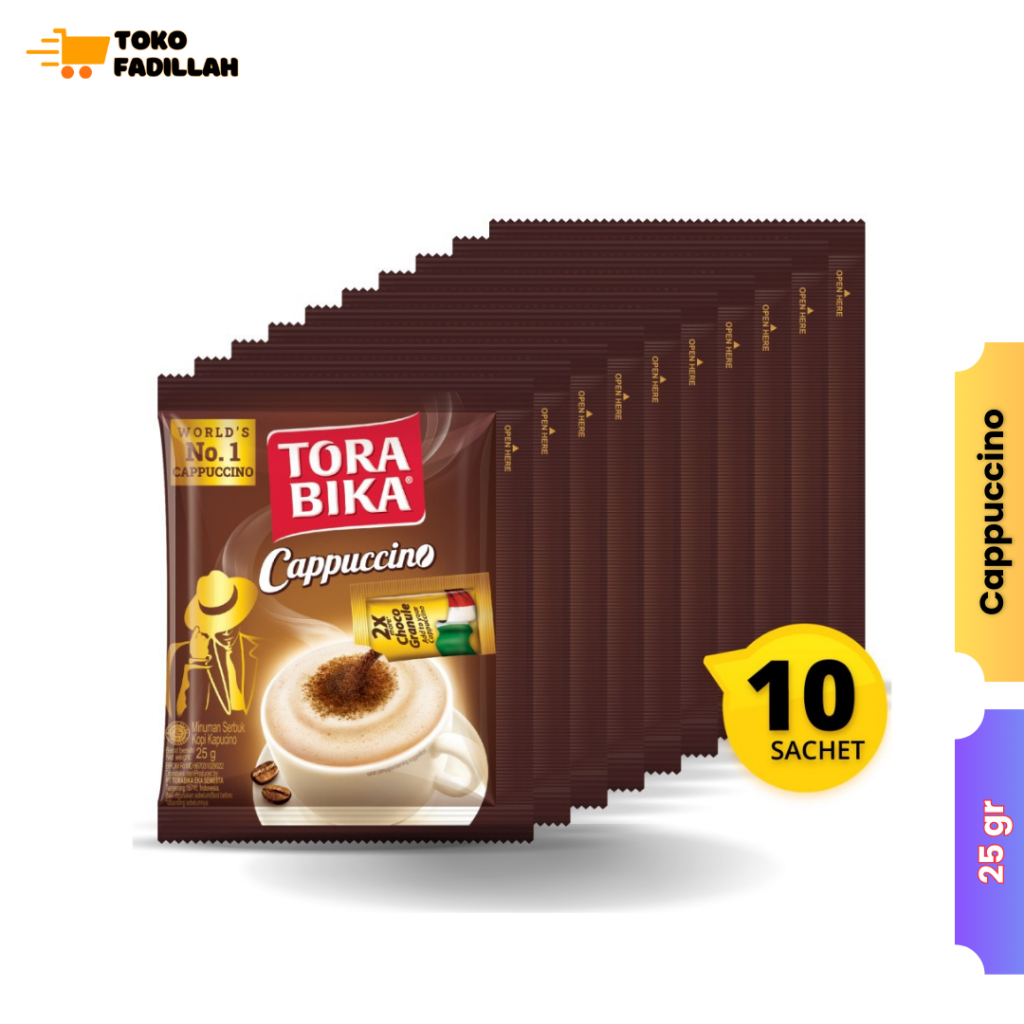 

Kopi Torabika Cappuccino Sachet 25 gr x 10 pcs (1 Renteng)