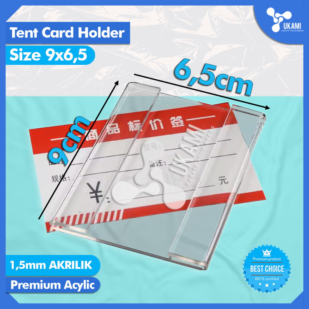 

UKAMI - Acrylic Label Name - Nama Price Tag Akrilik 6 5cm x 9cm AC24