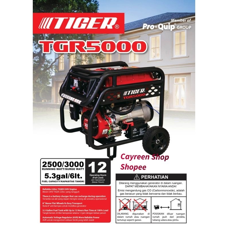 Genset Tiger TGR 5000 &  Genset 3000 Watt