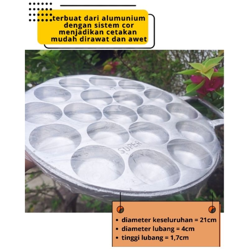 cetakan takoyaki / kue cubit /telur congkel/ peyek koin / kue lumpur mini 19 lubang