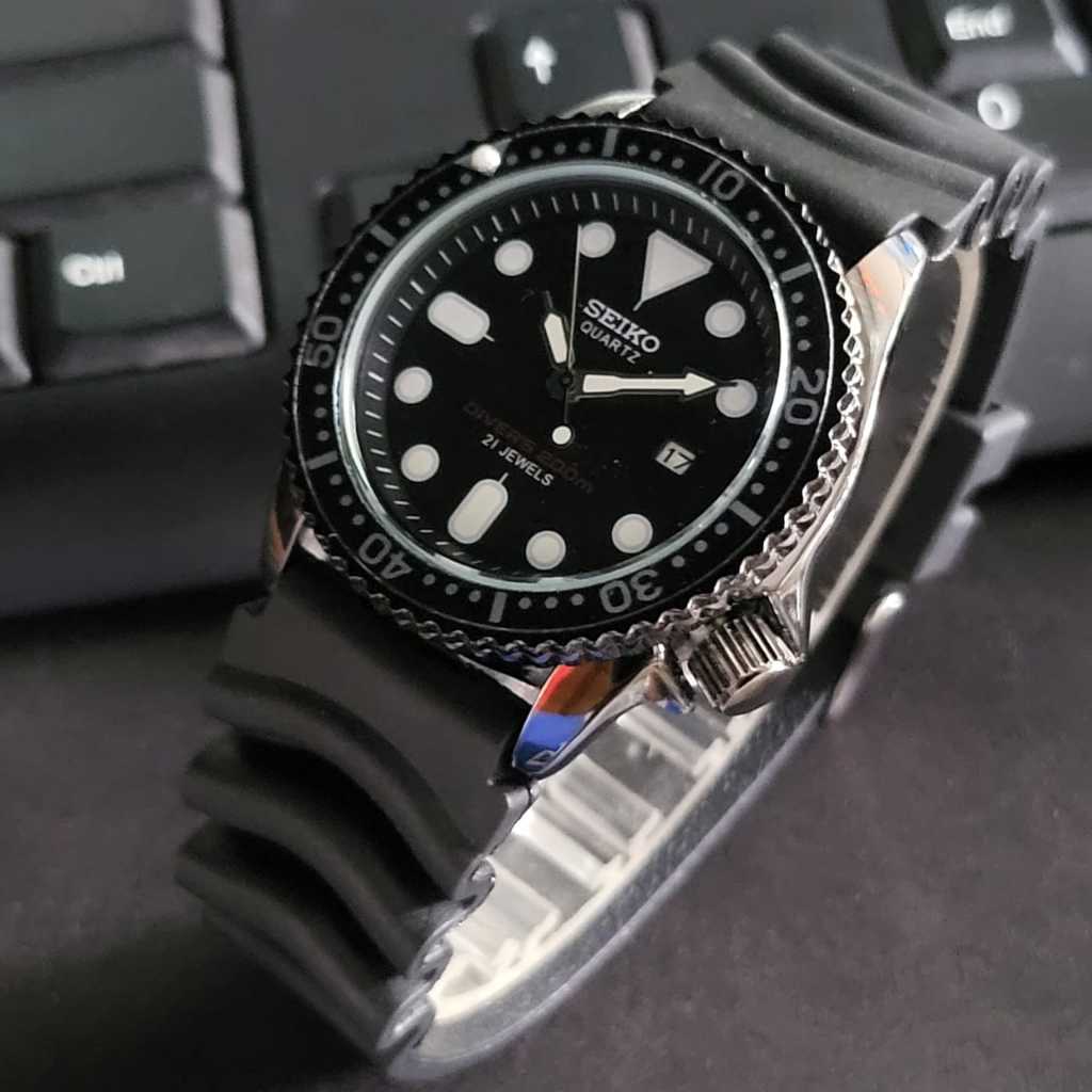 PROMO Jam Tangan Pria Seiko Diver's Rubber Sporty Fesyen Kekinian Termurah