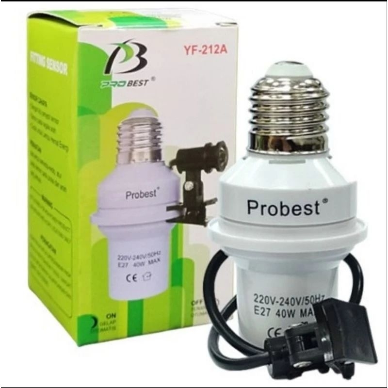 FITTING SENSOR PROBEST LAMPU FITTING BOHLAM OTOMATIS SIANG DAN MALAM SNI FITTING OTOMATIS ON OFF TER