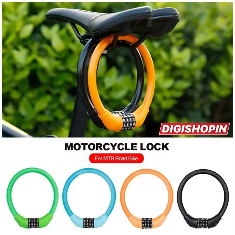Gembok Sepeda Password 4 Digit Gembok Motor Gembok Tali