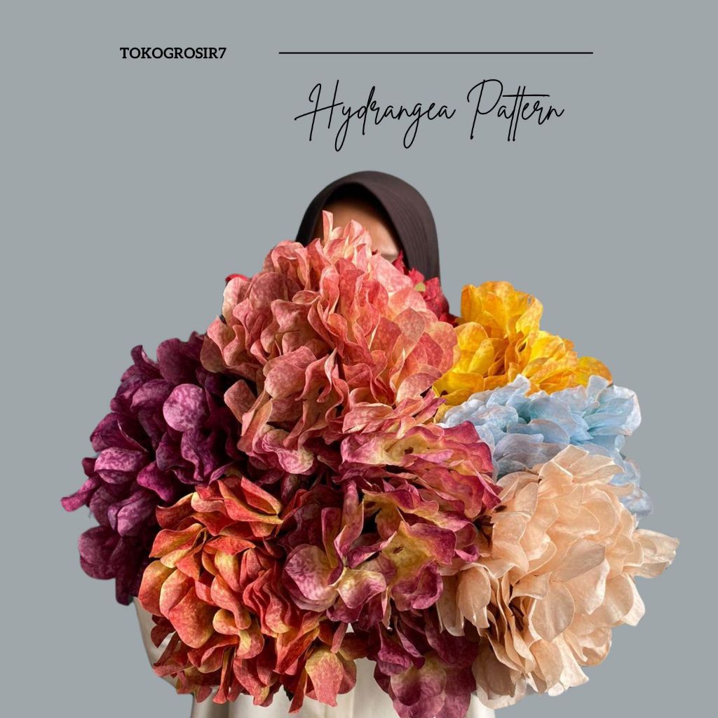 HYDRANGEA PATTREN BUNGA HYDRANGEA ARTIFICIAL PREMIUM ARTIFICIAL GRADIENT BUNGA MAHAR WEDDING