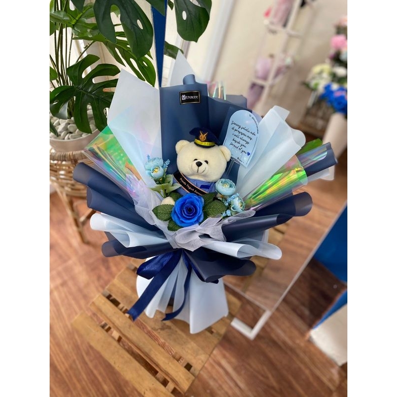 (READY INSTAN) BUKET BONEKA PROFESI POLISI,TNI AD, AL, AU | by Merakee