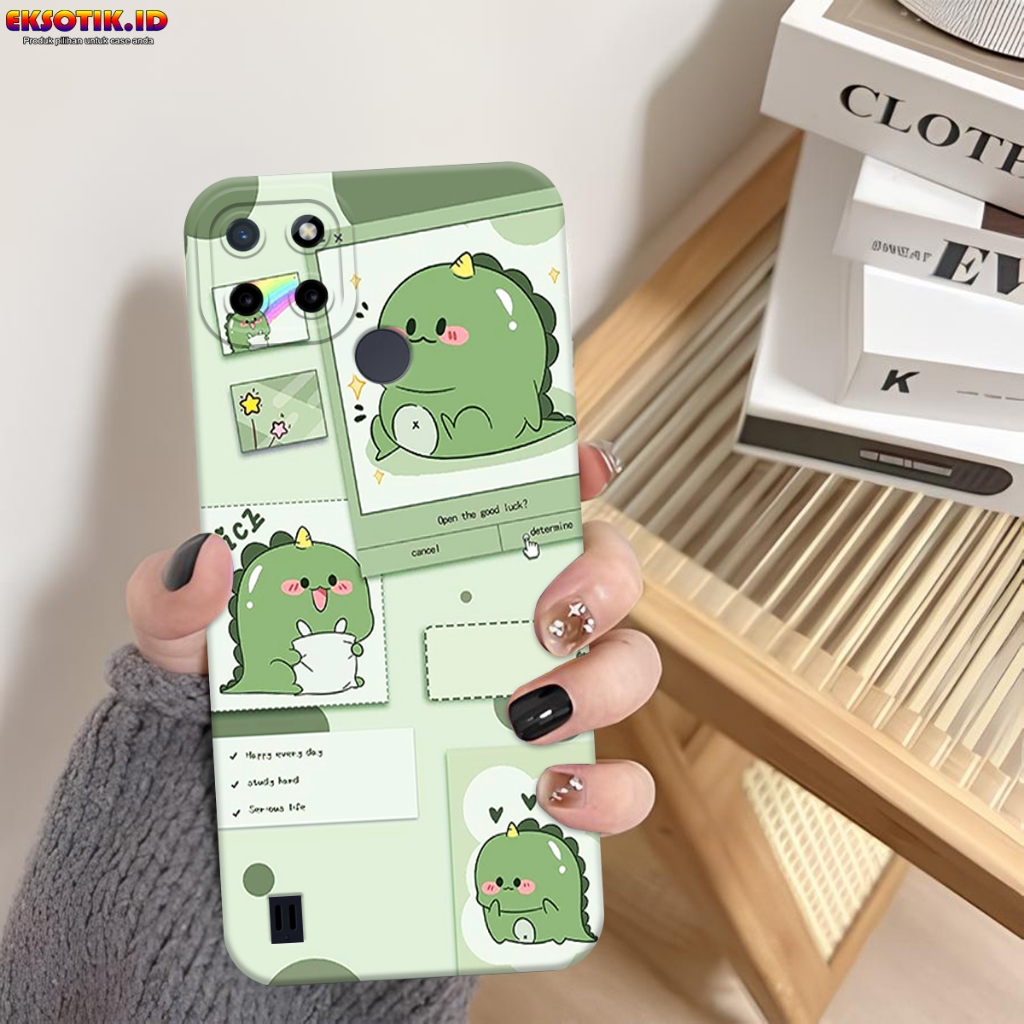 Case REALME C21Y C25Y- Eksotik.id - Casing REALME C21Y C25Y - Case CUTE DINO - Skin Handphone - Sili
