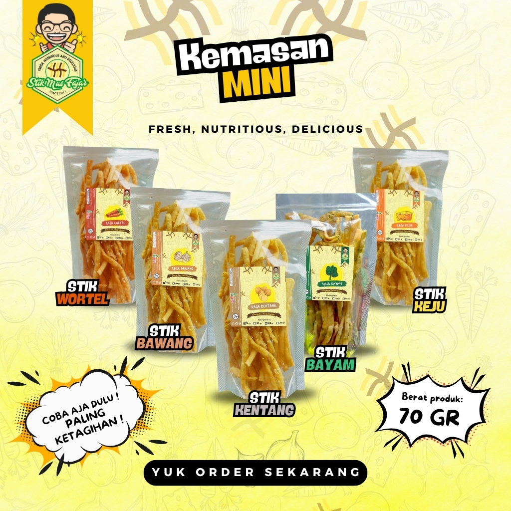 

[PLASTIK - 70 GRAM] All Varian Rasa Stik Mas Fajar Kemasan MINI - Coba aja dulu ! Paling ketagihan !