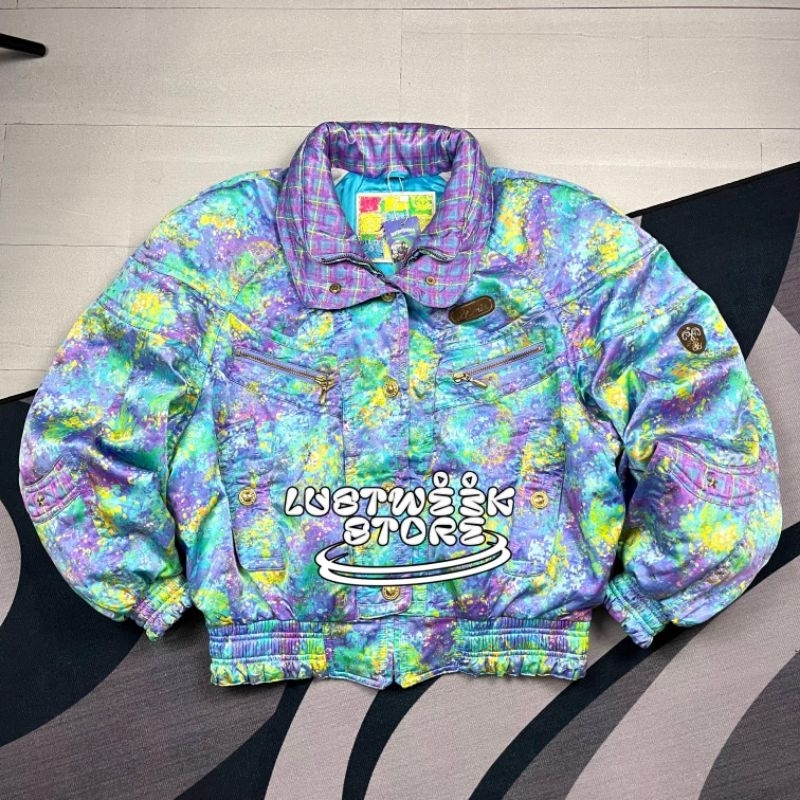 PHENIX MULTICOLOR VINTAGE RACING SKI JACKET