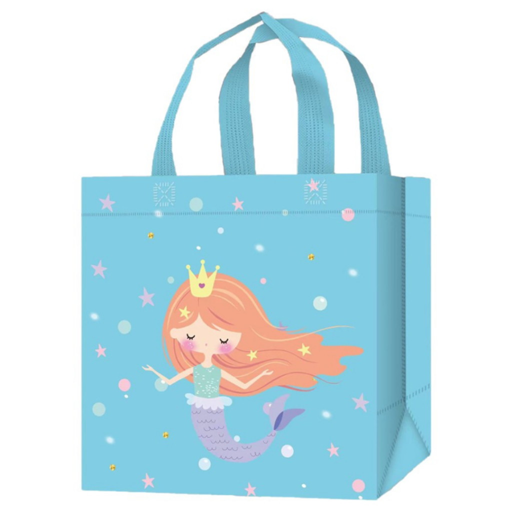 

GOODIE BAG ULTAH MOTIF BLUE MERMAID TAS SPUNBOND SOUVENIR TAS ULANG TAHUN TAS HAMPERS TAS BELANJA