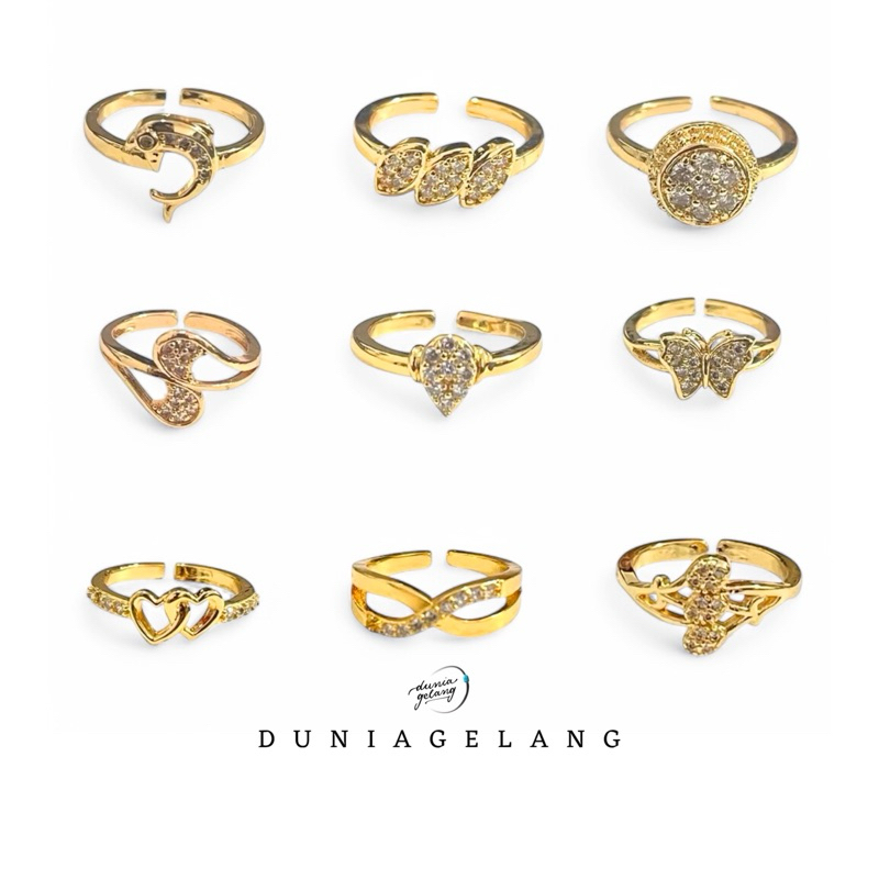 Cincin Anak Xp Size Adjustable Anti Karat Anti Luntur Lapis Emas 24K