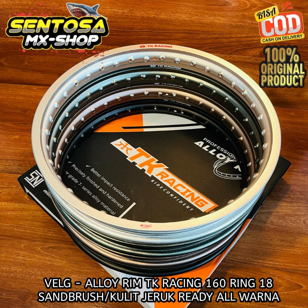 VELG - ALLOY RIM TK RACING & RCB 160 RING 18 KULIT JERUK/SANDBRUSH SILVER/BLACK/TITANIUM/BRONZE