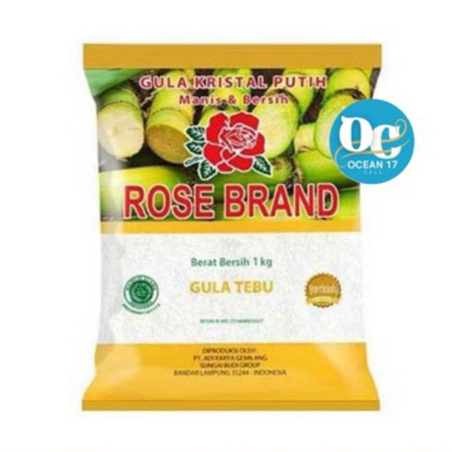 

gula pasir rose brand kuning 1kg isi 20pack