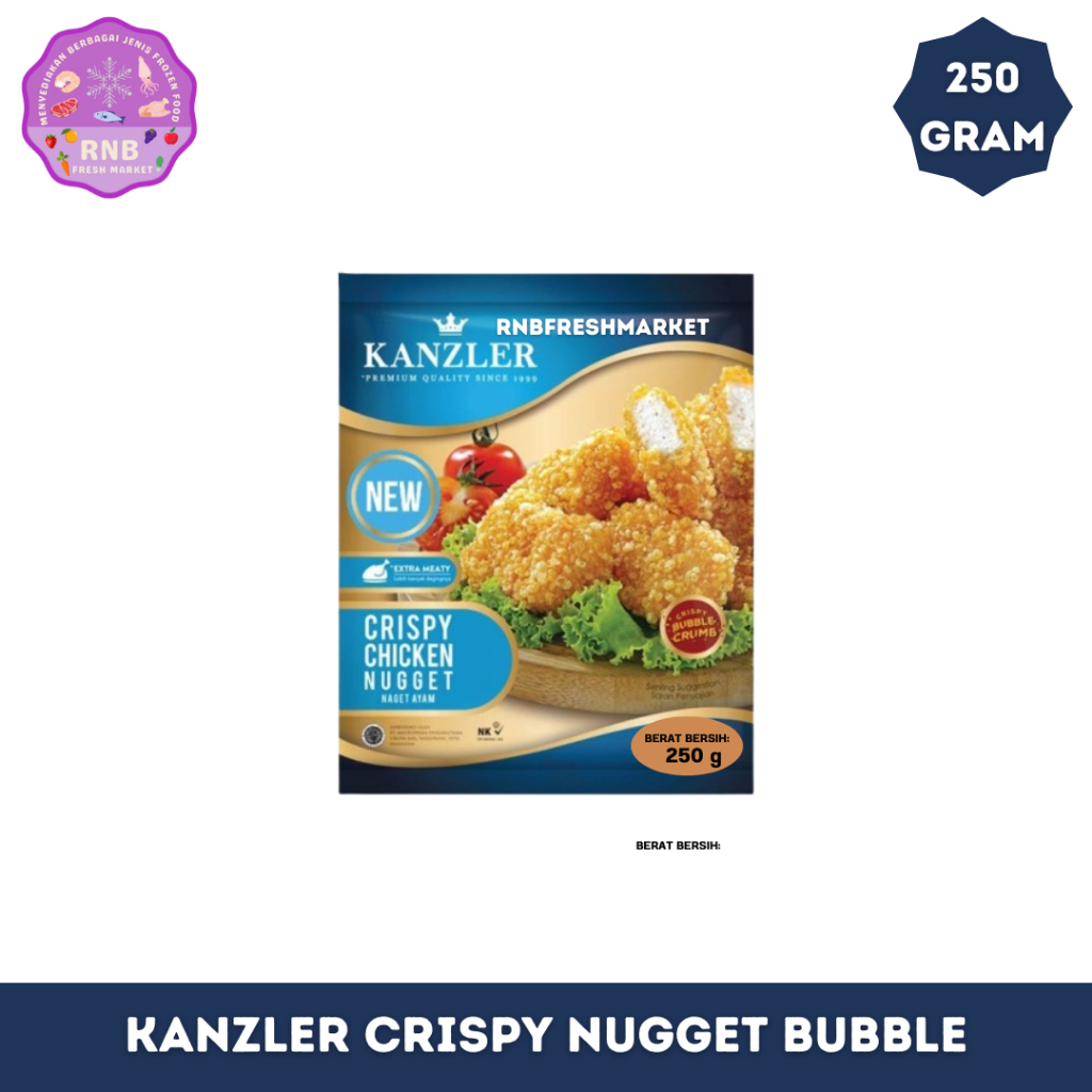 

Kanzler Crispy Bubble Chicken Nugget Netto 250 Gram