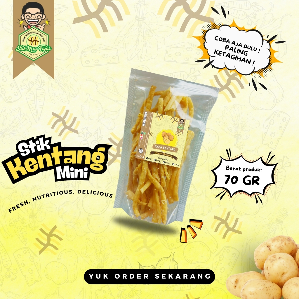

[PLASTIK - 70 GRAM] STIK KENTANG MINI Mas Fajar - Coba aja dulu ! Paling ketagihan !