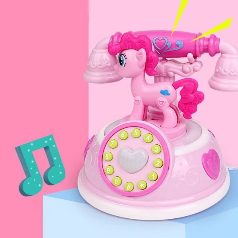 Mainan Edukasi Anak Telepon Kuda Pony - Mainan Telepon Jadul Mainan Little Pony Musik