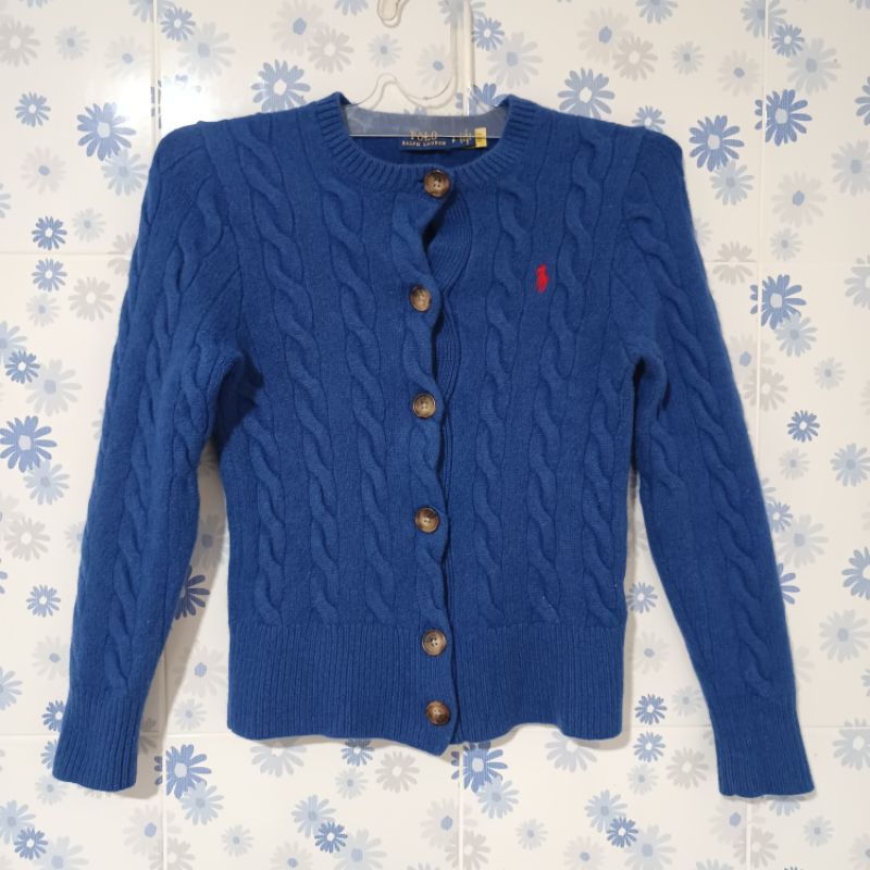 Polo Ralph Lauren Cable Knit Cardigan Full Kepang Gembul