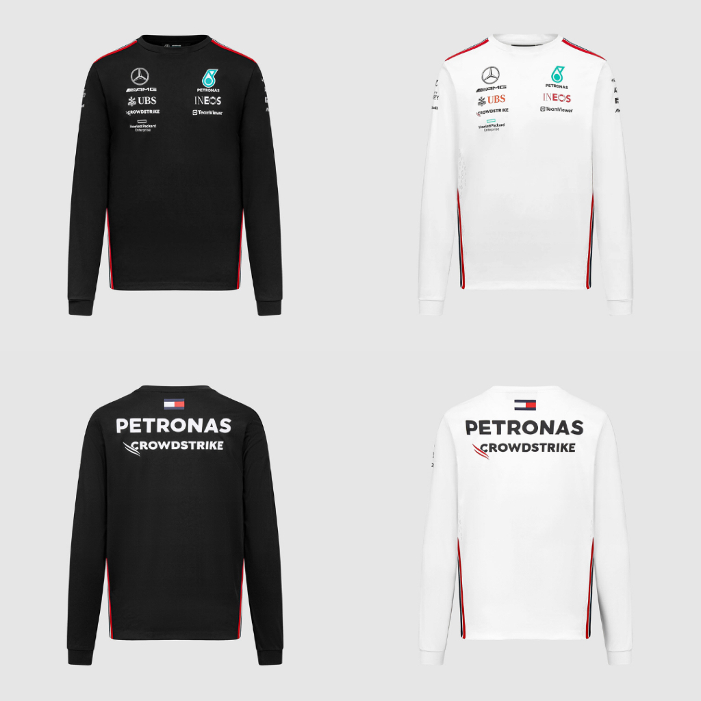 Mercedes-AMG F1 2023 Team Long Sleeve Team T-shirt. Kaos ORIGINAL Formula 1