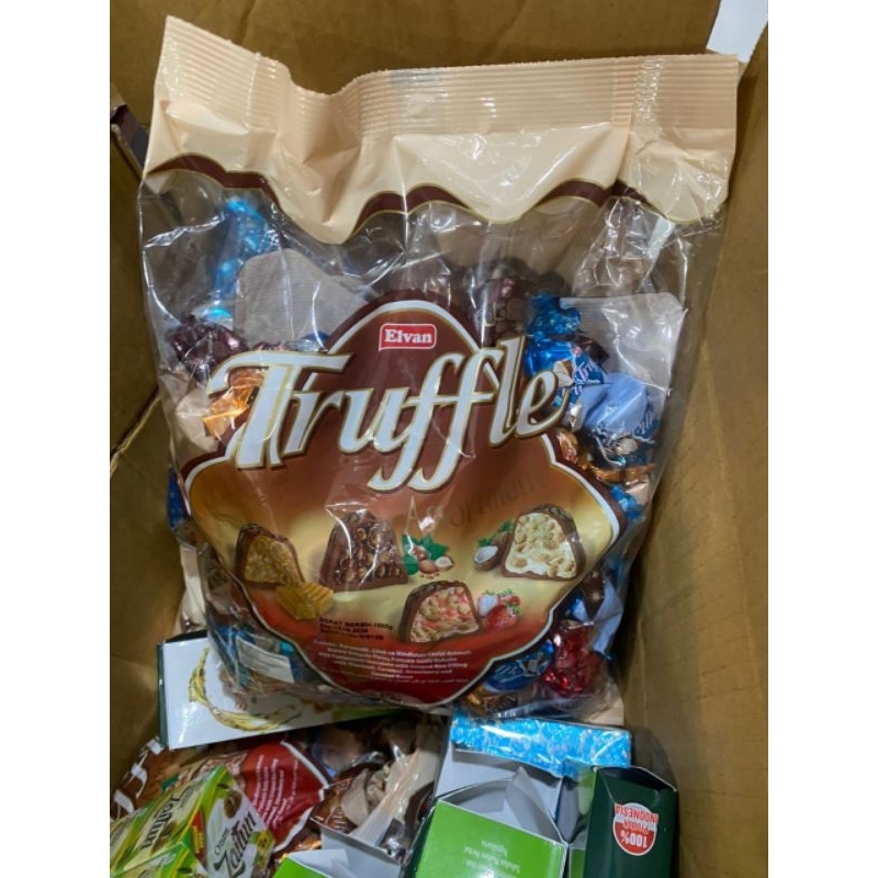 

coklat truffle Elvan kemasan 1kg
