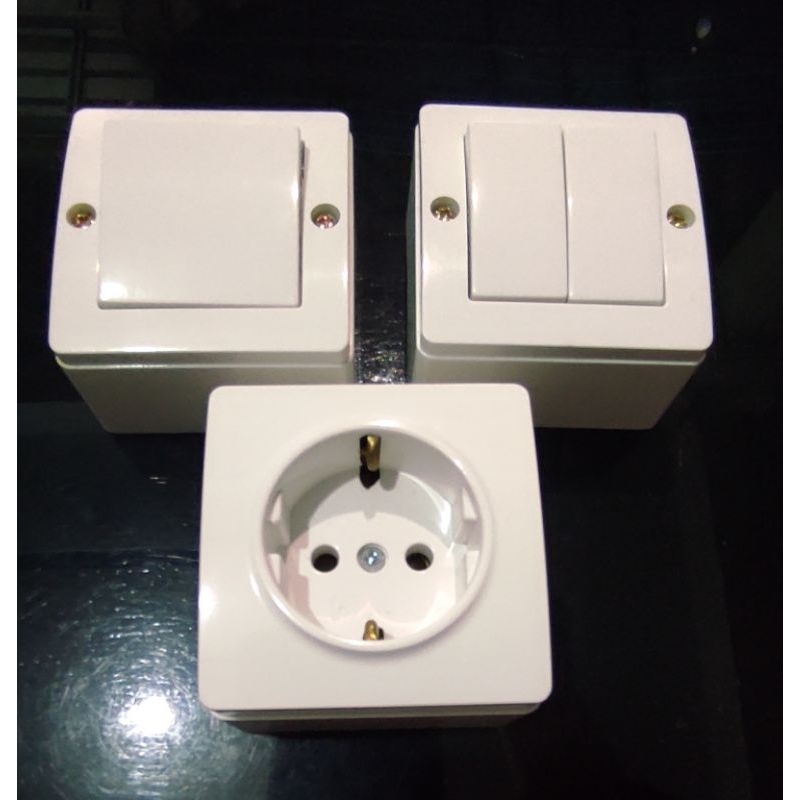 Stop kontak BROCO Tempel di dinding Benton / kayu (OB ENGKAL, OB SERI, OB Stop)