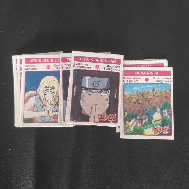 1 SET 32 PCS LENGKAP KARTU GAMBAR NARUTO TAHUN 2000AN KOLEKSI MAINAN ANAK JADUL ORIGINAL LAWAS ASLI