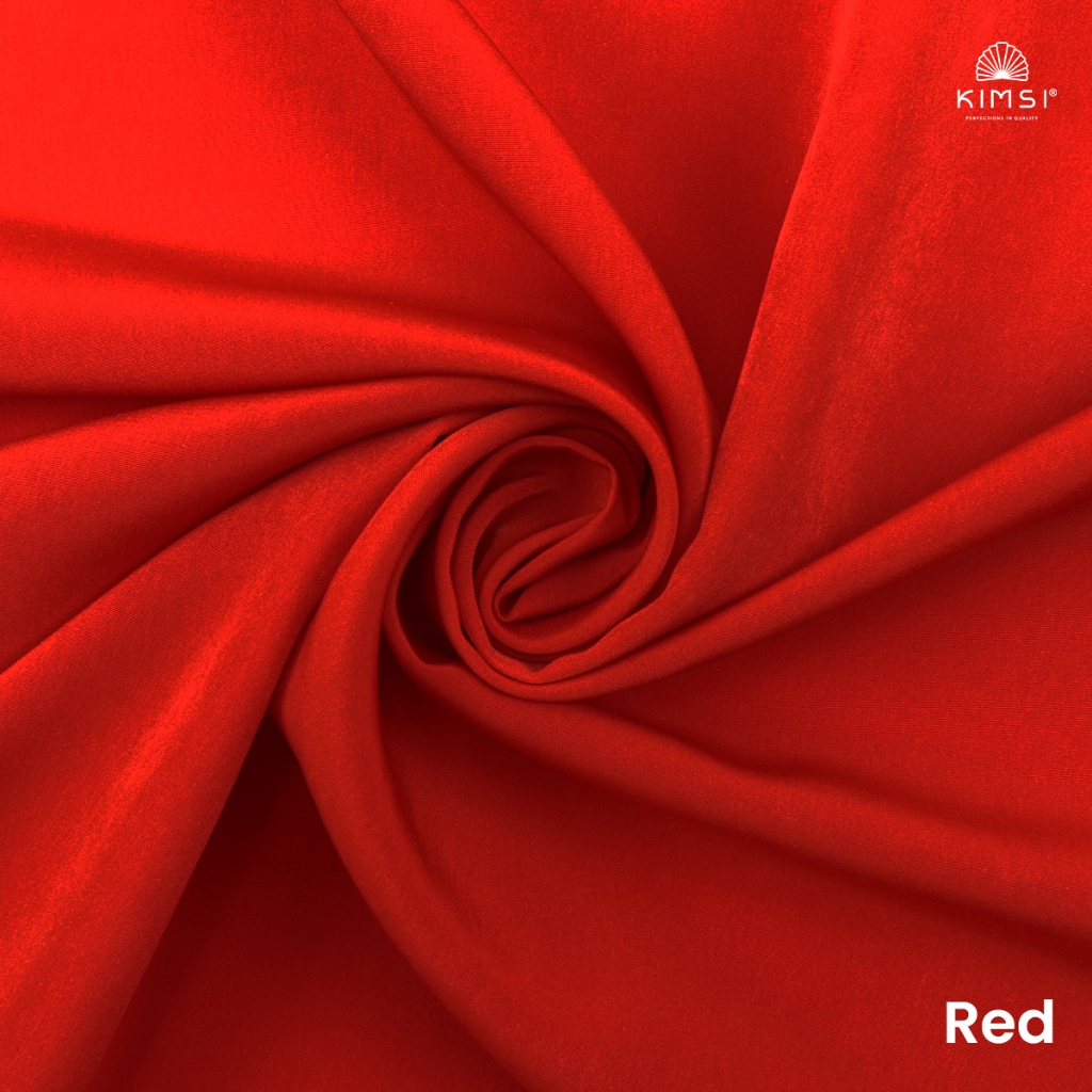 Kain Bahan Polos Katun Disperse 100 GSM Warna Merah