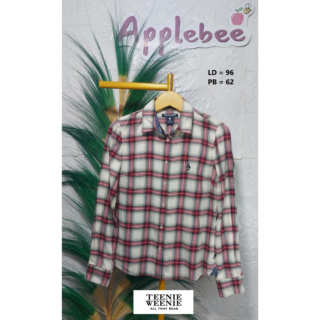 KEMEJA TARTAN MERAH TEENIE WEENIE