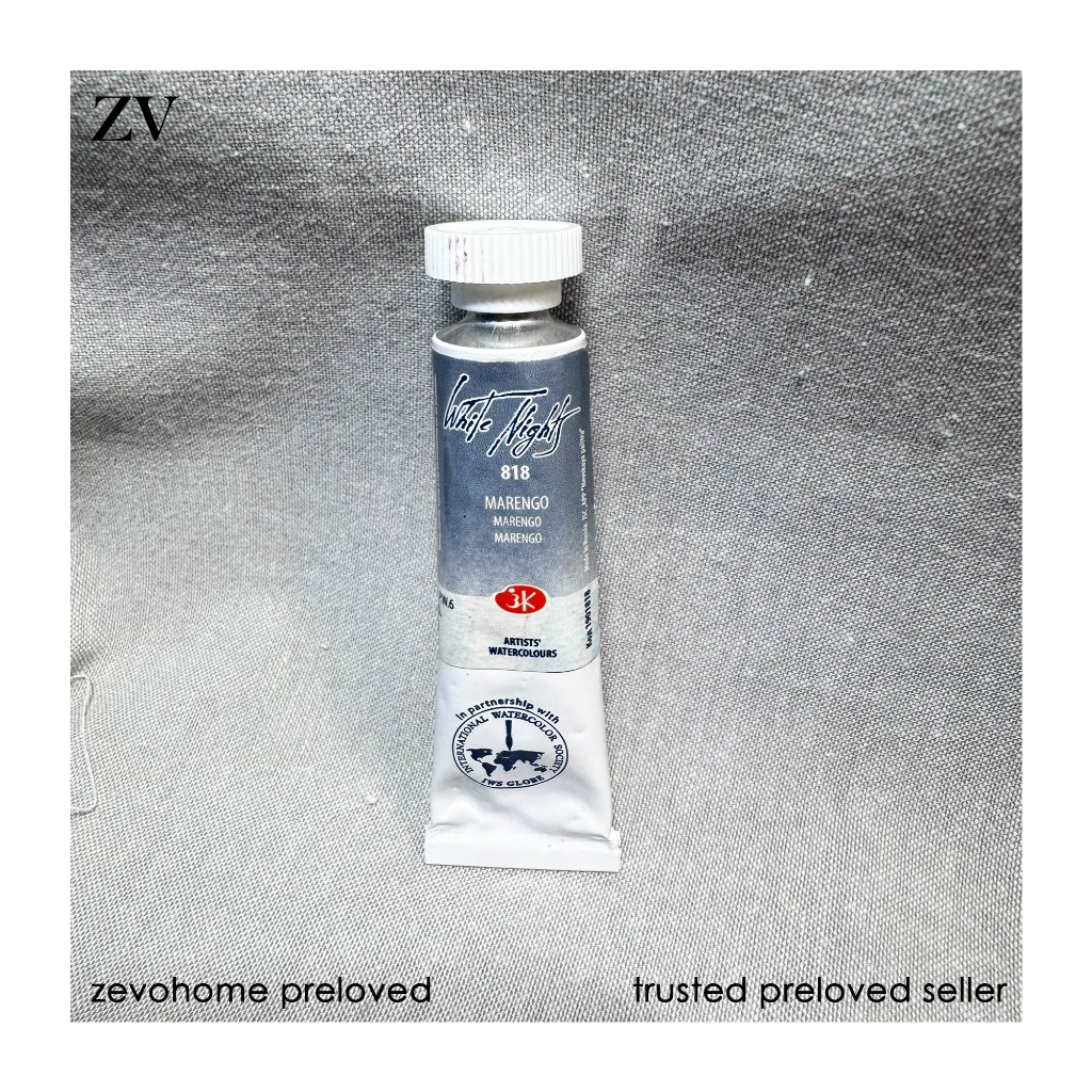 

NEW IN: PRELOVED WATERCOLOR NEVSKAYA PALITRA 818 MARENGO blue grey tube 10ml