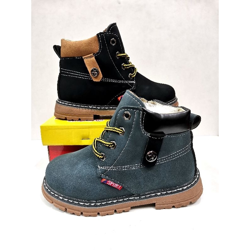 SEPATU BOT KOBOI ANAK ANAK KULIT BALDU IMPOR